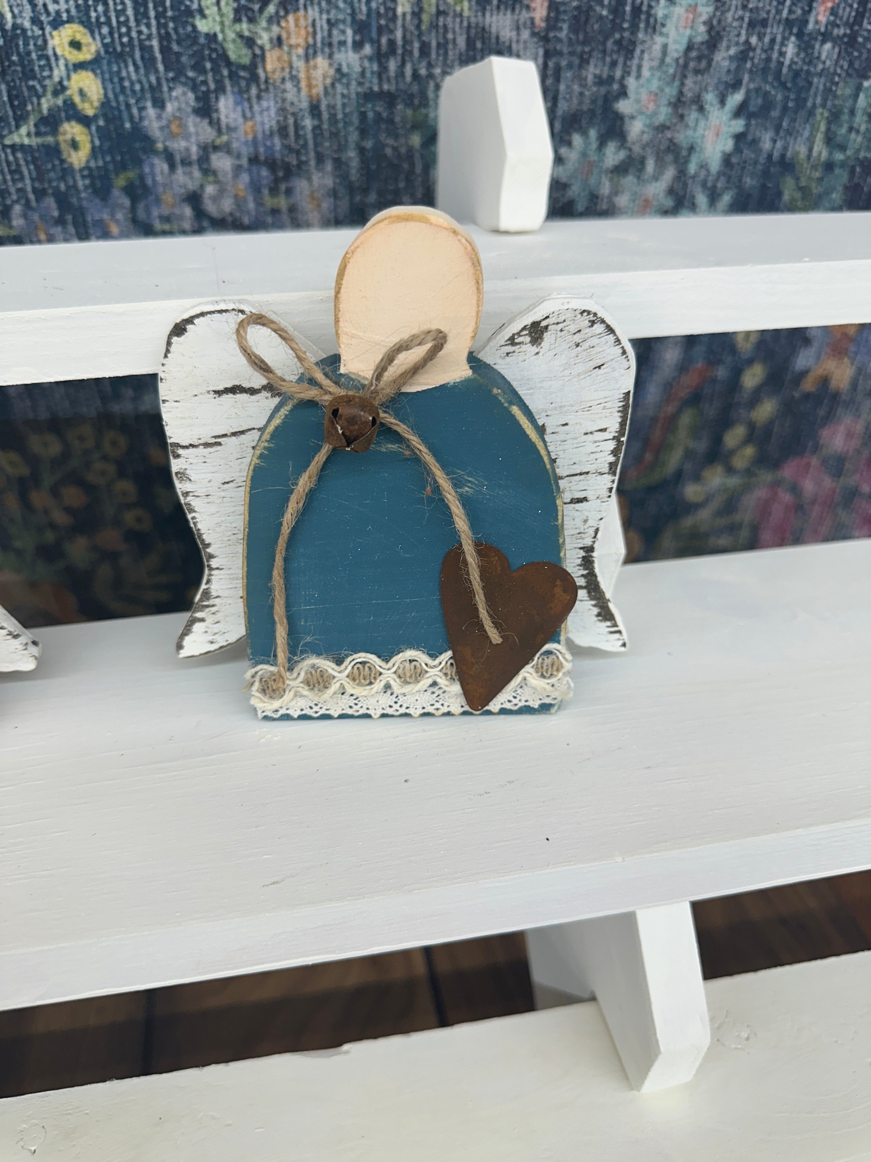 Angel 1: Your Choice of Blue or Red Angel Shelf Sitter