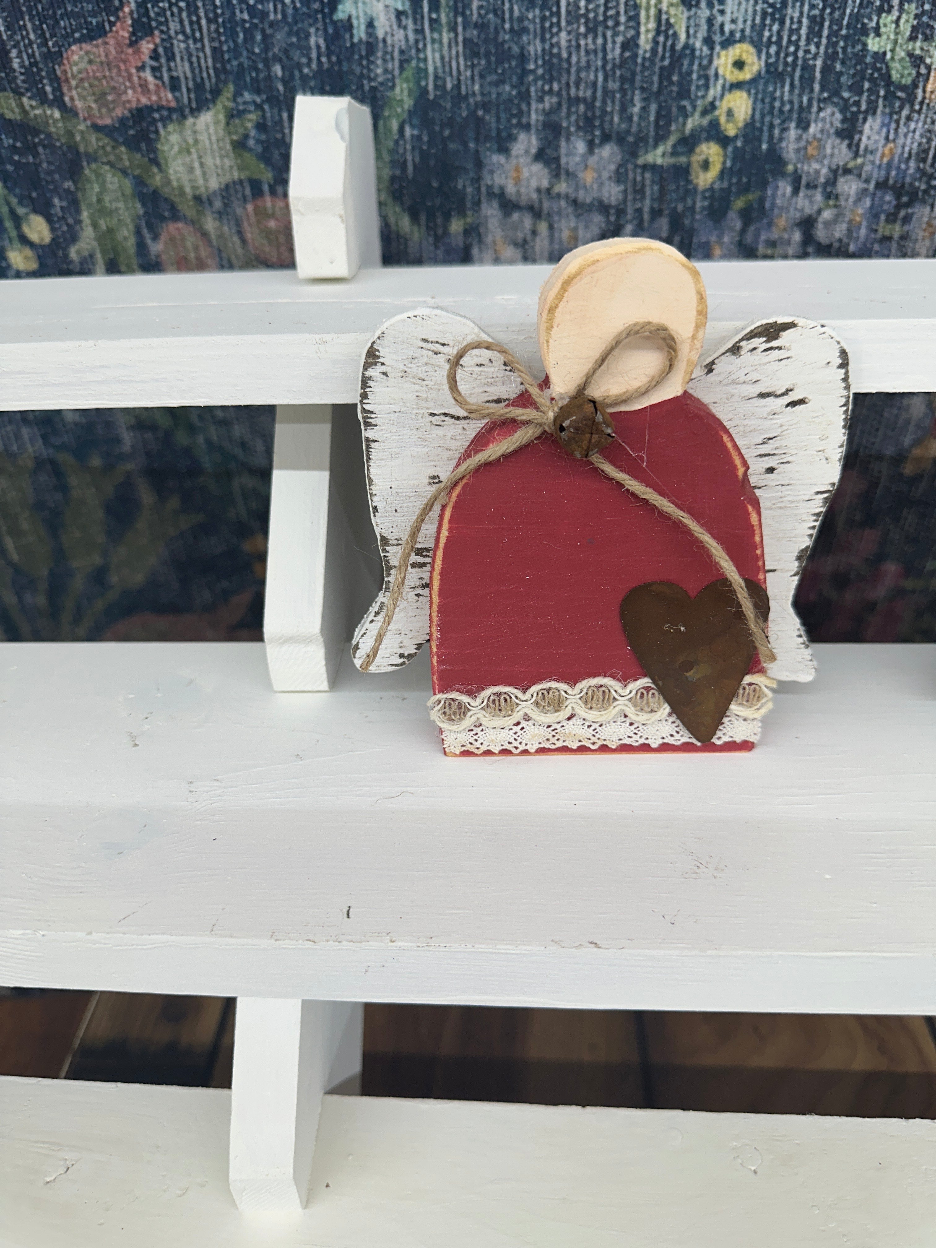 Angel 1: Your Choice of Blue or Red Angel Shelf Sitter