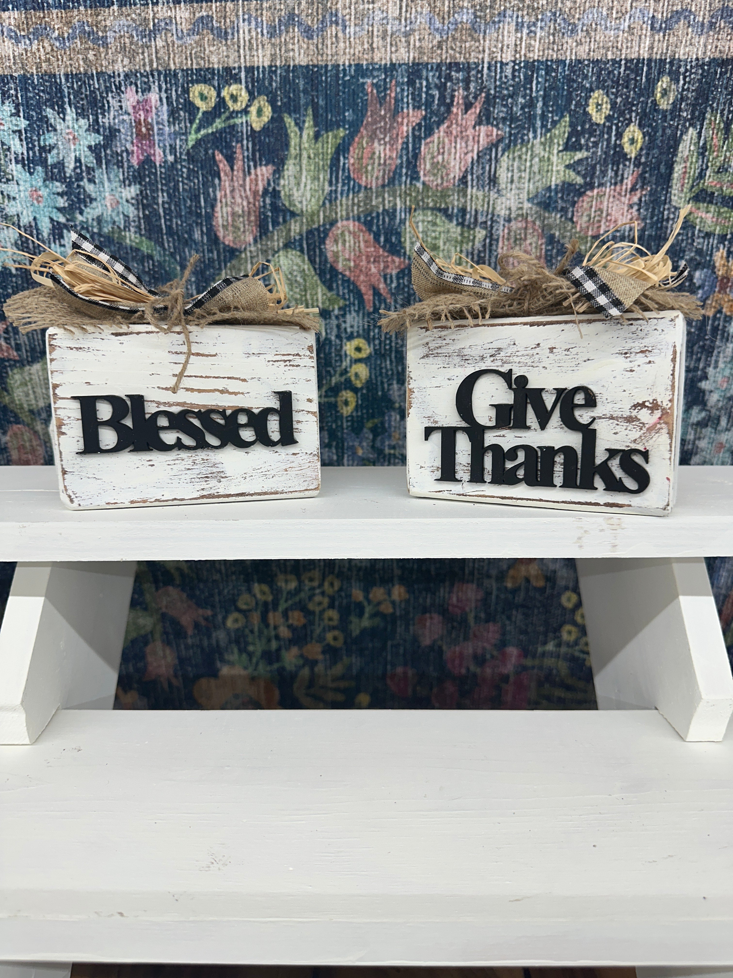 Fall Blessed/Give Thanks Shelf Sitter